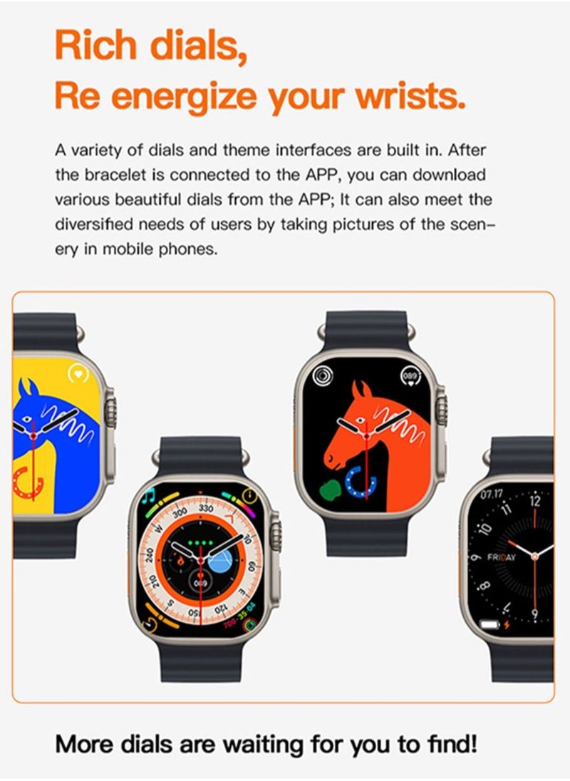 X9 ULTRA smart watch 2.0 inch high-definition large screen display wireless charging support NFC