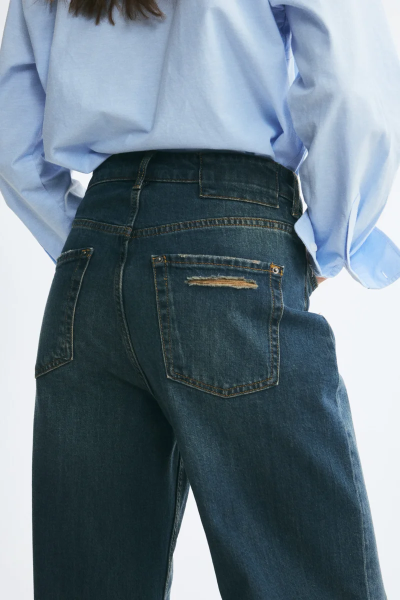 H&M  Straight Regular Waist Jeans for Women | Best Price UAE