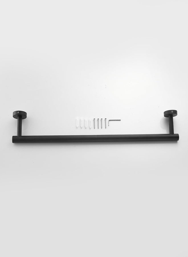 GGStudy Black Towel Rack for Bathroom, 24 Inch Towel Bar Towel Rod Towel Holder Wall Mount SUS304 Stainless Steel - Image 5