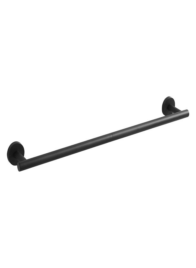 GGStudy Black Towel Rack for Bathroom, 24 Inch Towel Bar Towel Rod Towel Holder Wall Mount SUS304 Stainless Steel - Image 1