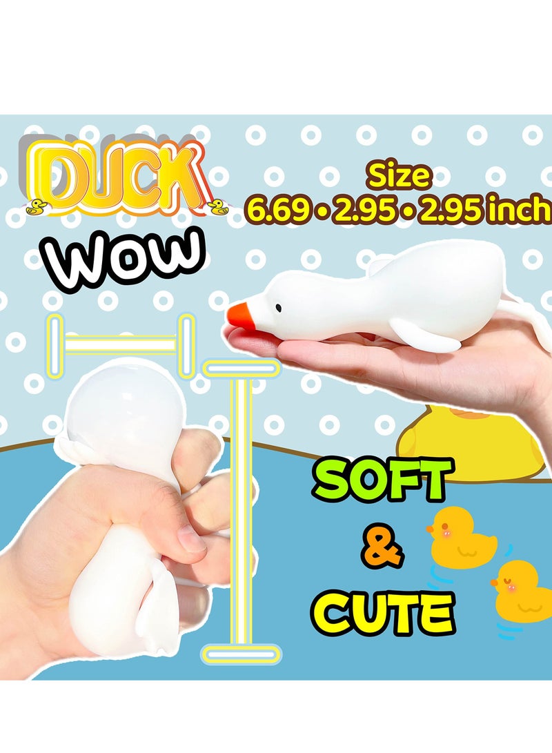 KASTWAVE 2 Pack Duck Squishy Stress Ball, Cute Animal Squish Squeeze Ball for Kids Party Favors, Classroom Prizes, Birthday Gift, Relieve Anxiety for Adults and Kids - Image 4