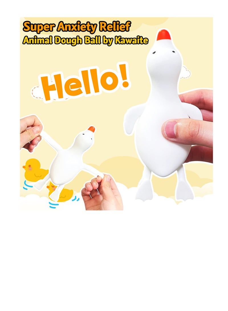 KASTWAVE 2 Pack Duck Squishy Stress Ball, Cute Animal Squish Squeeze Ball for Kids Party Favors, Classroom Prizes, Birthday Gift, Relieve Anxiety for Adults and Kids - Image 2
