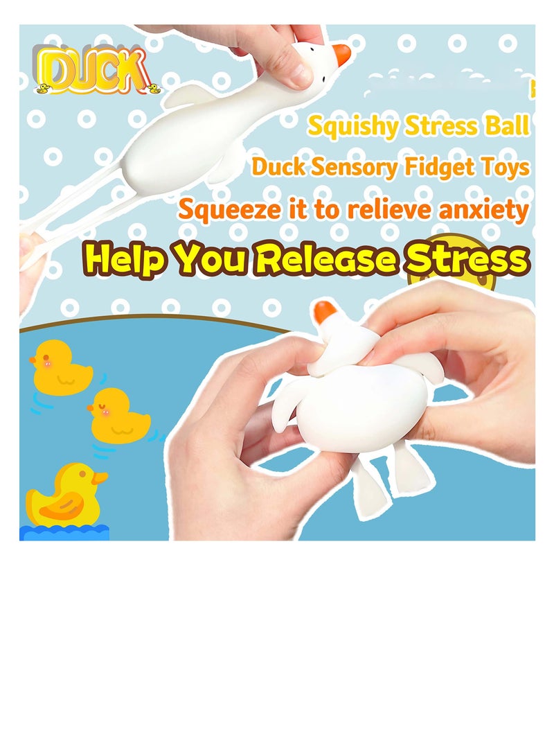 KASTWAVE 2 Pack Duck Squishy Stress Ball, Cute Animal Squish Squeeze Ball for Kids Party Favors, Classroom Prizes, Birthday Gift, Relieve Anxiety for Adults and Kids - Image 5