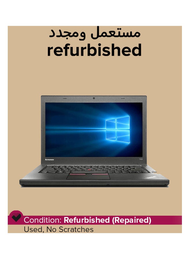 Refurbished - Thinkpad T450 Laptop With 14-Inch Display,Intel Core i5 Processor/5th Gen/8GB RAM/512GB SSD/Intel HD Graphics English Black