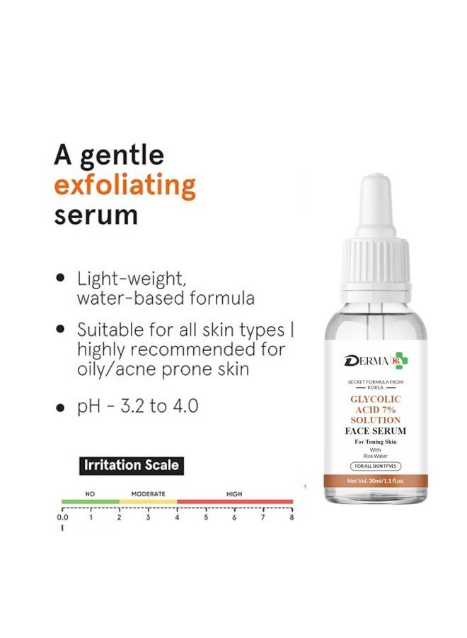 DERMAKR DERMA KR Glycolic acid 7% solution Face Serum For Women & Men -30ml - Image 5