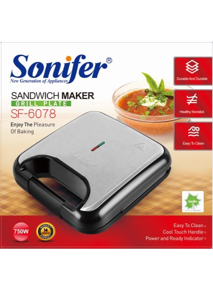 سونفير Sandwich maker/Mini Grill – 750 Watt 750 W SF-6078 multicolour - Image 3