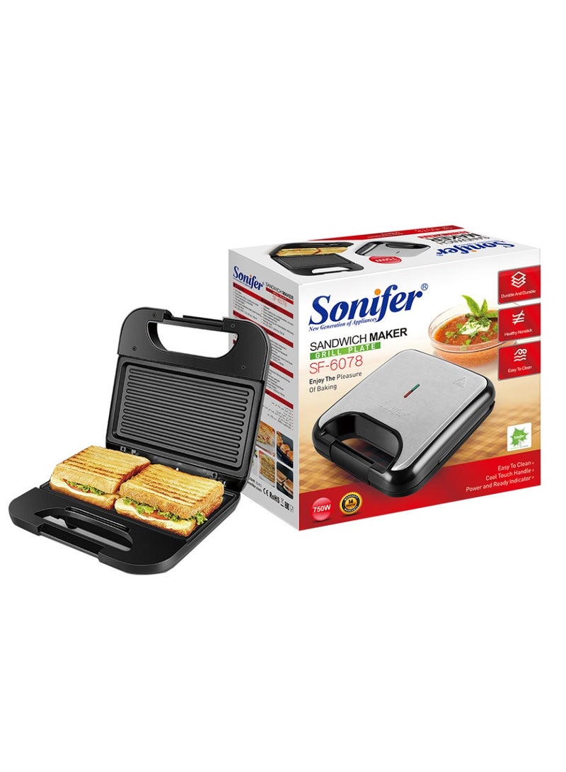 سونفير Sandwich maker/Mini Grill – 750 Watt 750 W SF-6078 multicolour - Image 1