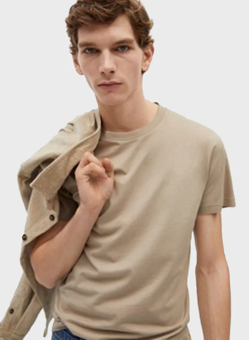 Mango Man Essential Crew Neck T-Shirt