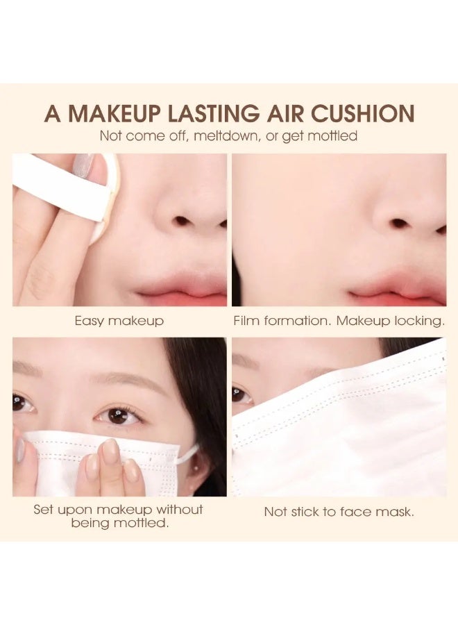 O.TWO.O Shine Air Cushion BB Cream Foundation Long Lasting Lightweight Moisturizing Natural Coverage Brightening Concealer Makeup - Image 4