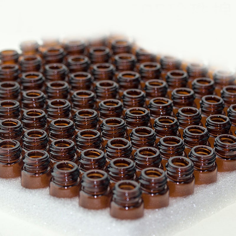 Essential Oil Bottle Packed In Box 1ml 2ml 3ml Brown Glass Ball Bottle Dropper Bottle 100 Gift Box Sets 100Pcs Glass Vials Mini Essential Oil Bottles Amber Glass Bottle - Image 3