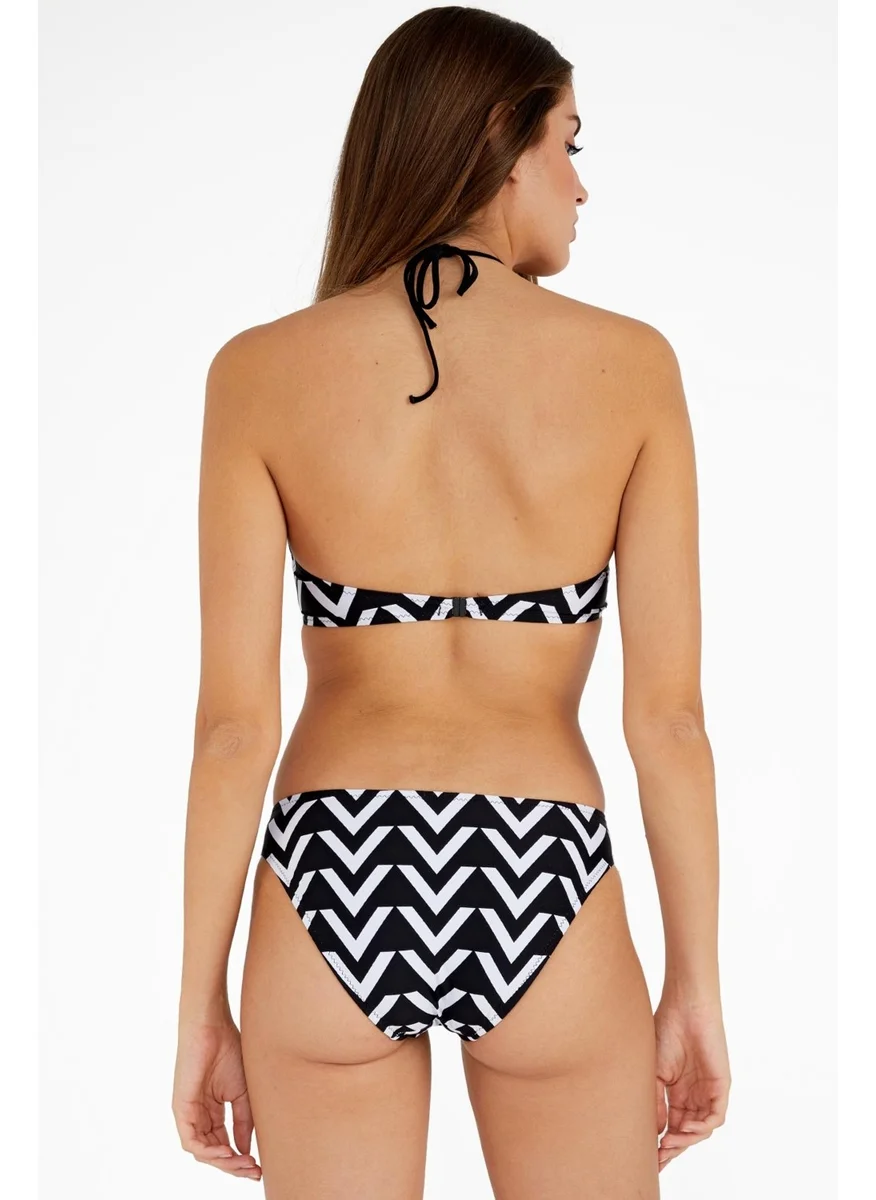 Ayyıldız 40717 Black Strapless Bikini Set