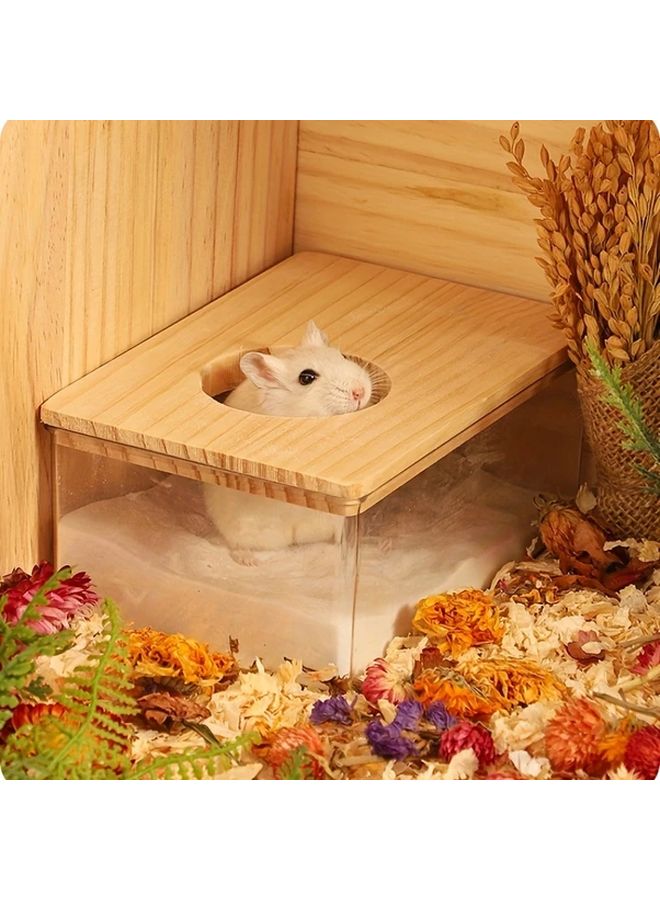 حوض استحمام ومرحاض مزدوج الاستخدام كبير للهامستر، من الأكريليك، حوض استحمام ومرحاض اثنان في واحد - Image 5