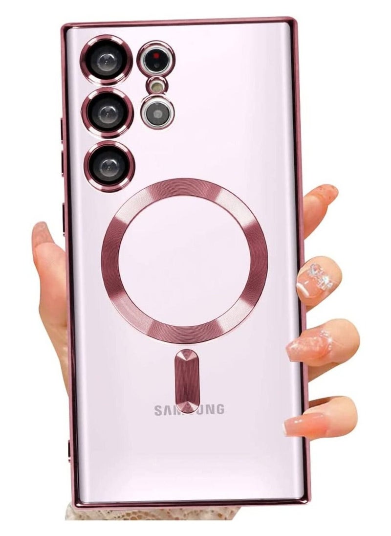 راكسوم Samsung Galaxy S23 Ultra Clear مع حمية العدسة الكاميرا الحافظة المغناطيسية متوافقة - Image 2