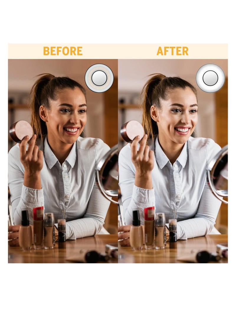 Zikra Magnetic Ring Light for Phone , LED Phone Light with Clip, Magnetic Back Selfie Light for iPhone and Android, Rechargeable LED Selfie Ring Light for Makeup, Video Conference, Camera, TikTok, Black - Image 3