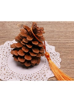 Tupalizy Mini Silky Handmade Soft Flossy Bookmark Tassels With Cord Loop For Keychain Earring Jewelry Making Souvenir Graduation Clothing Sewing Gift Tag Diy Craft Projects 20Pcs (Orange)  - Image 3