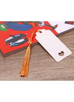 Tupalizy Mini Silky Handmade Soft Flossy Bookmark Tassels With Cord Loop For Keychain Earring Jewelry Making Souvenir Graduation Clothing Sewing Gift Tag Diy Craft Projects 20Pcs (Orange)  - Image 4