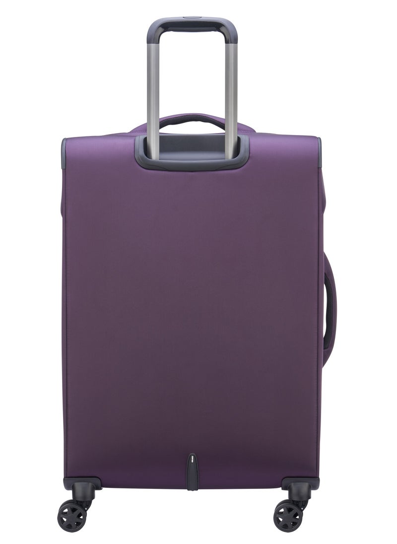 DELSEY Paris - Optimax Lite 68.5cm Softcase 4 Double Wheel Expandable Check-In Luggage Trolley Purple - Image 1