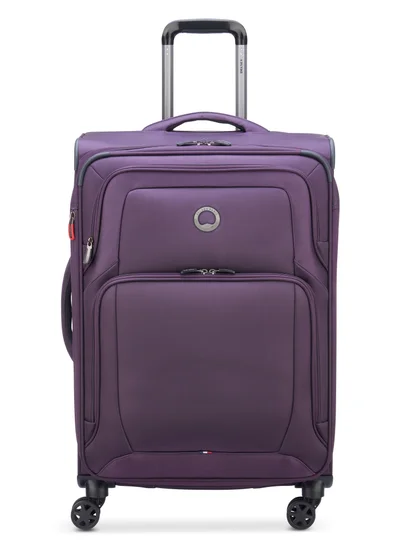 DELSEY Paris Optimax Lite 68.5cm Softcase 4 Double Wheel Expandable Check-In Luggage Trolley Purple