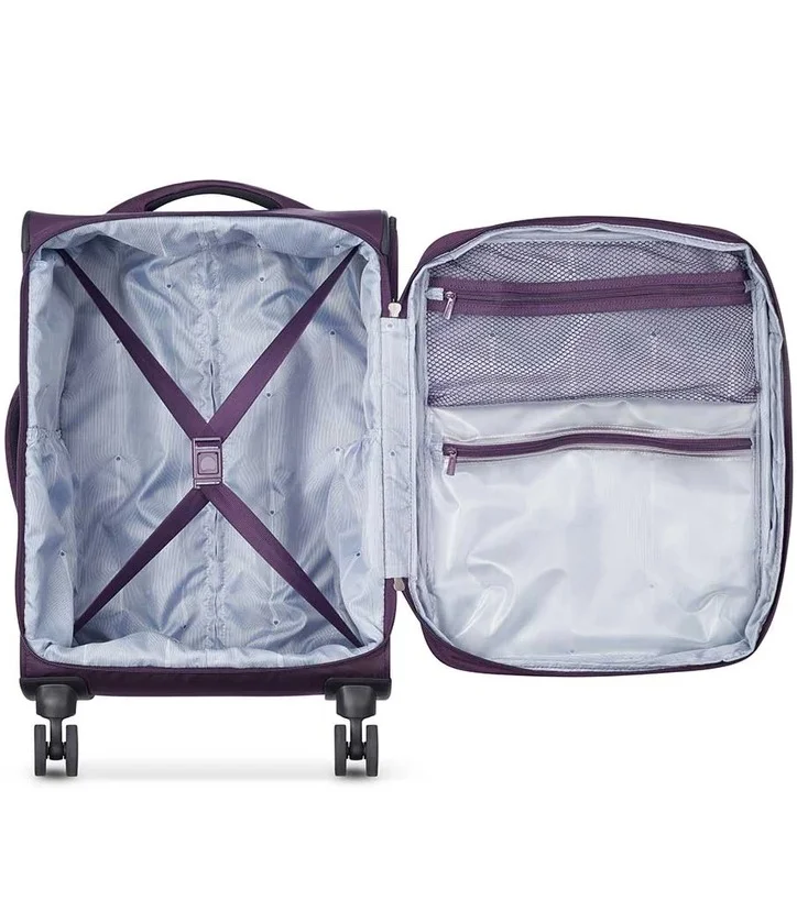 DELSEY Paris 70 Optimax Lite 70 Cm Softcase 4-Double Wheeled Expandable Check-In Luggage Trolley - Purple  | Best Price UAE