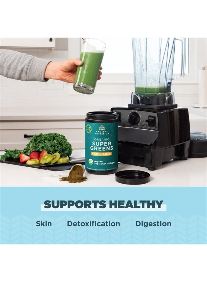 Ancient Nutrition Supergreens Powder, Organic Superfood Powder with Collagen, Made from Real Fruits, Vegetables and Herbs, for Digestive and Energy Support, 25 Servings, 7.5oz - Image 4