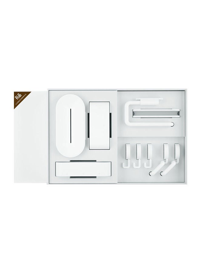 نيبمينينت طقم منظم للحمام 7 في 1 أبيض 20 x 6 10سنتيمتر - Image 1