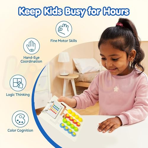 Kidology Sensory Fidget Toys for Kids Toddler Boys,Sensory Activity Board for Stress Anxiety Autistic ADHD, Calm Down Travel Airplane Essentials Toys for 3+ Year Old, Stuffers Gifts for Boy and Girls - Image 3