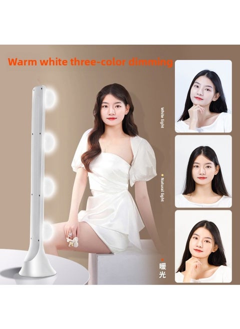 Desktop Double Row Live Light Four Row Light Internet Celebrity Mobile Live Room Fill Light LED Three Color Beauty Lighting Light-Specifications:Single Row 4 Bulbs [three-color Dimming]]