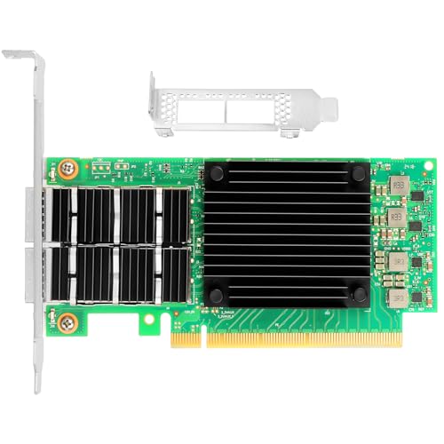 Vogzone 100GbE NIC Card for Mellanox MCX556A-EDAT, PCIe 4.0 x16 100Gb Ethernet NIC with Mellanox ConnectX-5 VPI Chipset, Dual QSFP28 EDR IB Network Card Support RDMA - Image 3