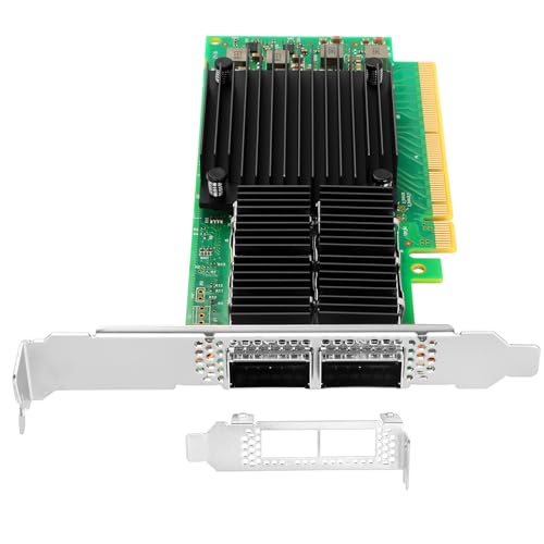 Vogzone 100GbE NIC Card for Mellanox MCX556A-EDAT, PCIe 4.0 x16 100Gb Ethernet NIC with Mellanox ConnectX-5 VPI Chipset, Dual QSFP28 EDR IB Network Card Support RDMA - Image 2