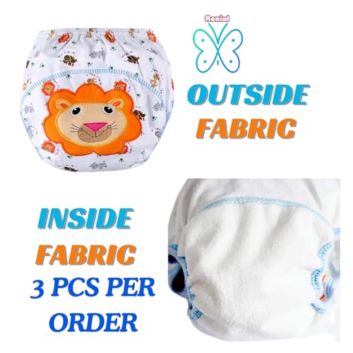 RENIAL Kids Underpants Medium size Manypoco Pants For Baby Kids | Breathable Cotton Underpants for Kids | Comfortable Kids Undergarments Reusable washable Cotton Baby UNDERPANTS MULTIPRINTED (Pack of 3) - Image 5