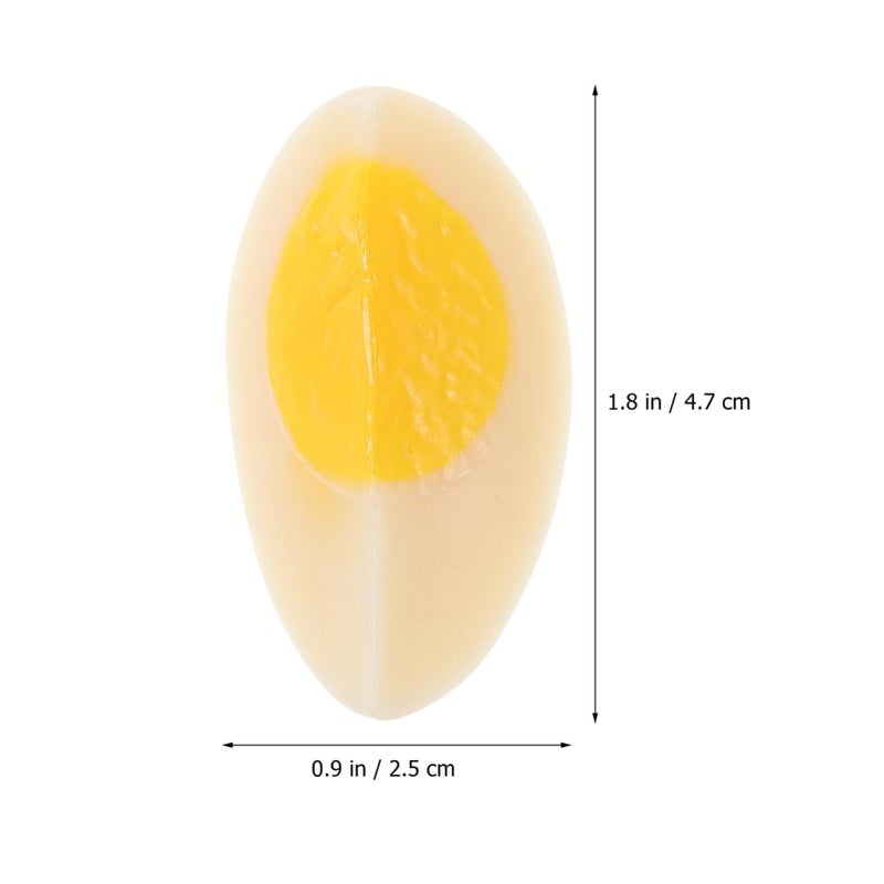 Realistic Faux Boiled Egg Models 4 Sets Kitchen Decoration DIY Teaching Props - Image 5