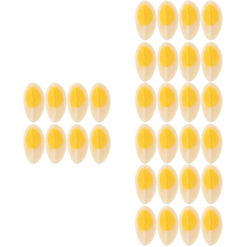 Realistic Faux Boiled Egg Models 4 Sets Kitchen Decoration DIY Teaching Props - Image 2