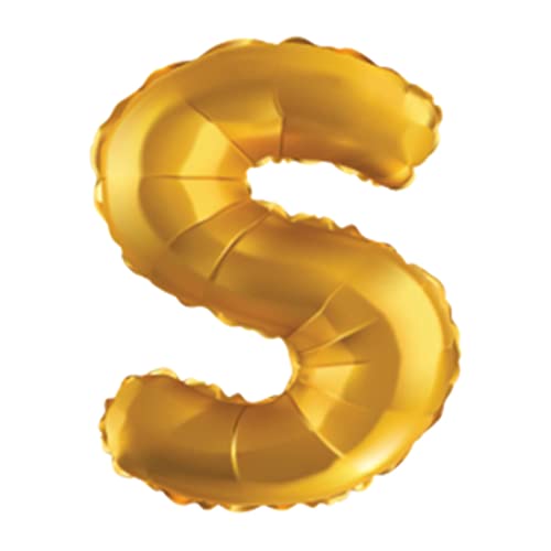 JUST PARTY Gold Letters Alphabets Foil Balloons for Birthday/Anniversary/Bachelorette/Wedding/Farewell & Other Ocassions, Make Your Own Custom Phrase - Image 1