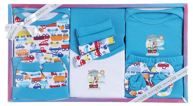 DADDY - G ® New Born Unisex Baby's Gift Set -13 Pieces (Turquoise) - Image 1