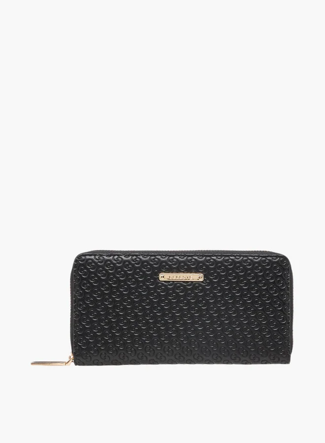 سيليست Monogram Embossed Zip Around Wallet