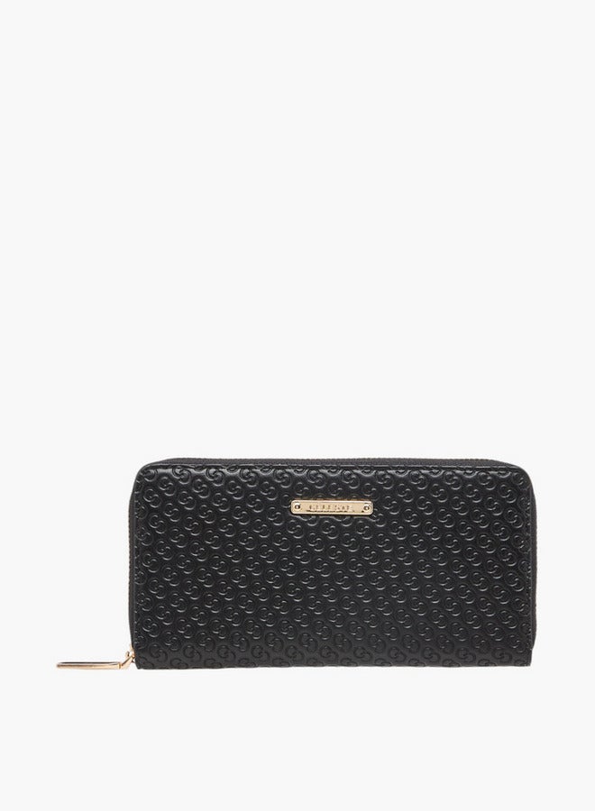 Celeste Monogram Embossed Zip Around Wallet  - Image 1