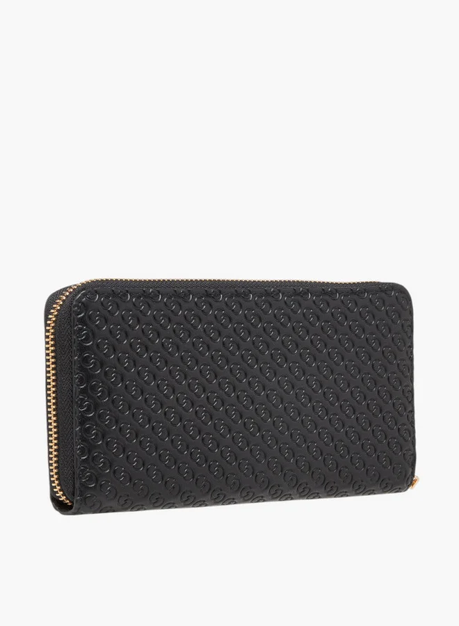 سيليست Monogram Embossed Zip Around Wallet