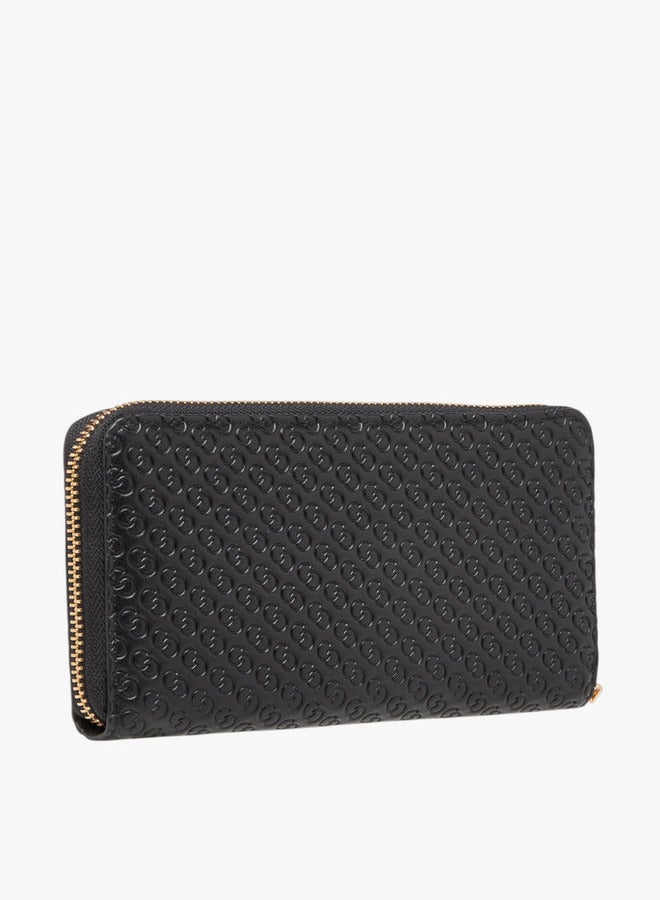 Celeste Monogram Embossed Zip Around Wallet  - Image 2