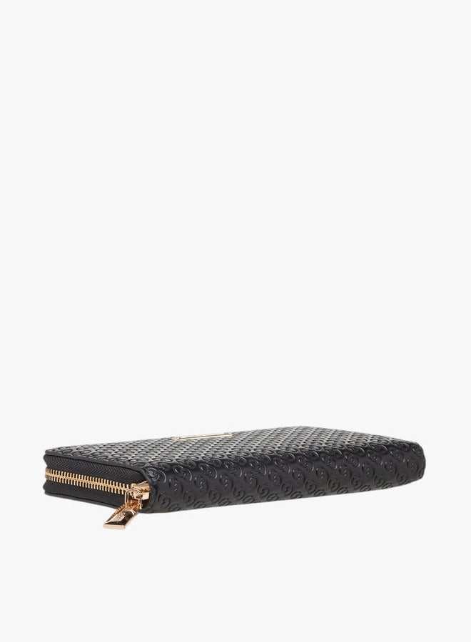 Celeste Monogram Embossed Zip Around Wallet  - Image 4