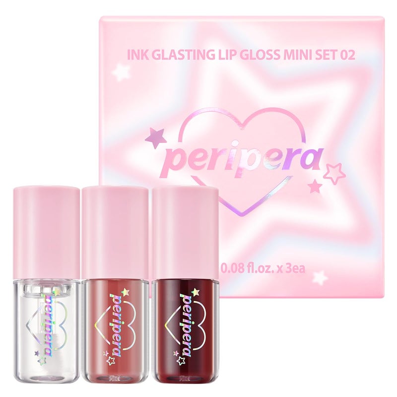 Peripera Ink Glasting Mini Gift Sets Lip Gloss 25ml  3 LongLasting Hydration Moisturizing Korean Lip