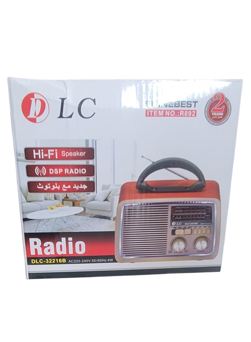 DLC radio with Bluetooth, AUX and USB