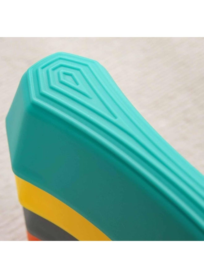 والالا أحجار مشي للأطفال | 6 أحجار موازنة بألوان قوس قزح | مسار حواجز حسية | عارضة توازن للأطفال | أحجار مشي بأسطح مانعة للانزلاق وسجادات سفلية | تُحسّن التنسيق الحركي - Image 5