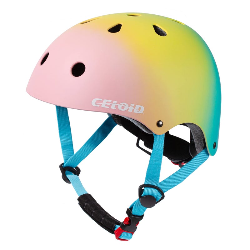 CELOID Kids Bike Helmet,Toddler Skateboard Helmets for Ages 5-8-9 Years Boys Girlsï¼ŒAdjustable Multi-Sport Bicycle Skateboarding Football Roller Skating Scooter Balance Bike Helmet,Pink Blue - Image 5