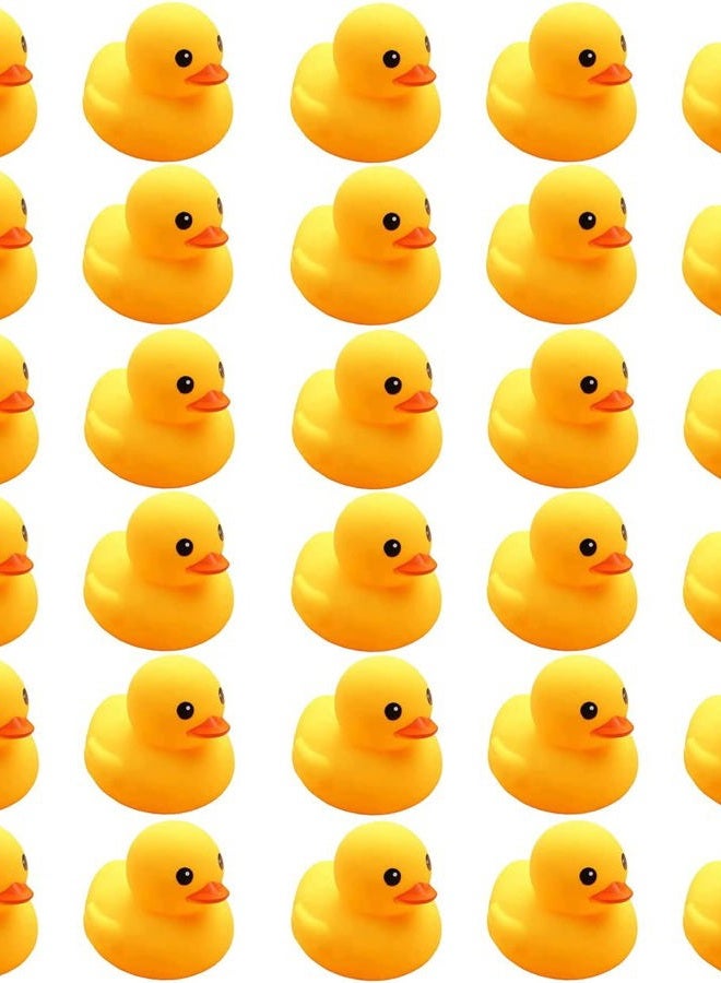 CICITOYWO Yellow Rubber Ducks, 30pcs Preschool Small Bath Toys Bathtub Floating Squeaky Duckies Gift for Baby Shower Infants Kids Toddler Party Decoration (Small) - Image 1