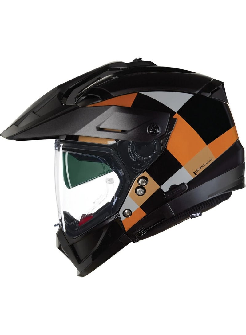Nolan N70-2 X  06 RUVIDO BLACK  GRAY  OCHRE GLOSSY Helmat - Image 1