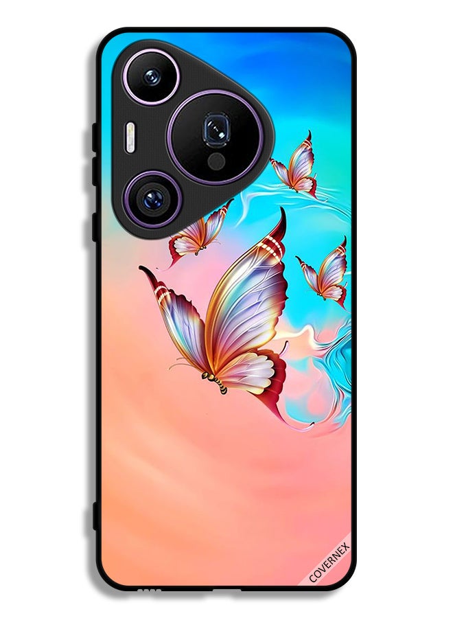 Covernex Huawei Pura 70 Pro Protective Case Cover Butterflies Flying Over Paint Color - Image 1