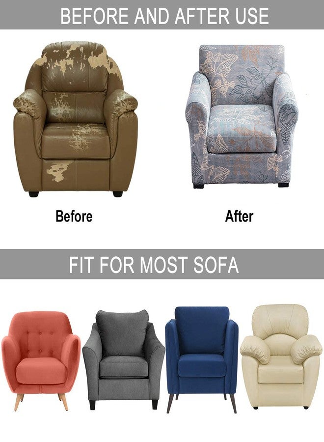 CRFATOP 2 Piece Soft Chair Covers for Dogs Stretch Armchair Cover Slipcovers for 1 Seater Chair Slip Cover Washable Sofa Furniture Covers with 1 Individual Cushion Covers,(Small,06) - Image 5