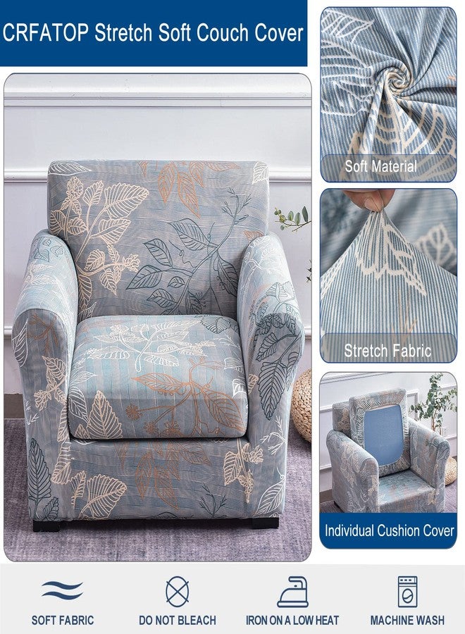 CRFATOP 2 Piece Soft Chair Covers for Dogs Stretch Armchair Cover Slipcovers for 1 Seater Chair Slip Cover Washable Sofa Furniture Covers with 1 Individual Cushion Covers,(Small,06) - Image 3
