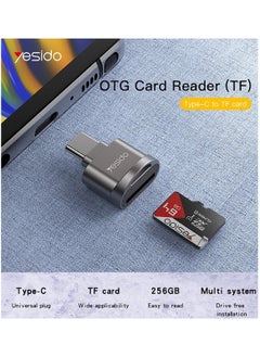 Yesido Yesido GS19 OTG Mini Design Function Type-C Interface Plug to TF Card Readers - Black  - Image 3