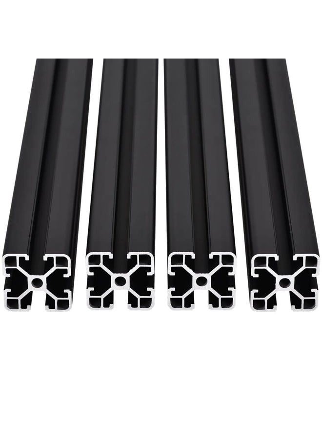 IXGNIJ 4PCS T Slot 4040 Aluminum Extrusion Profile 23.6'',European Standard Anodized Linear Rail for 3D Printer Parts and CNC DIY 600mm Black(23.6inch) - Image 1